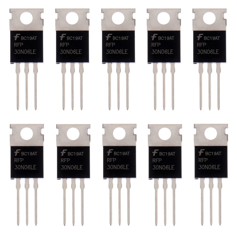 BOJACK RFP30N06LE MOSFET 30 A 60 V RFP30N06LE N-Channel Power MOSFET Transistor ESD Rated TO-220 (Pack of 10) - Image 1